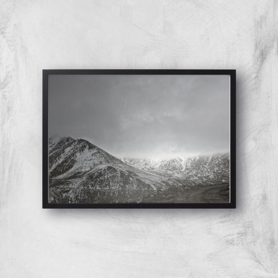 Greyscale Mountain Giclee Art Print