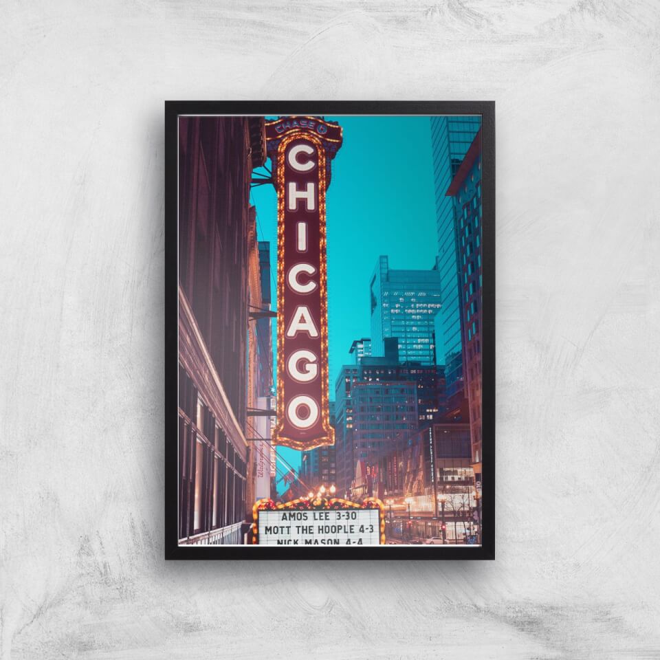 Chicago Night Life Giclee Art Print