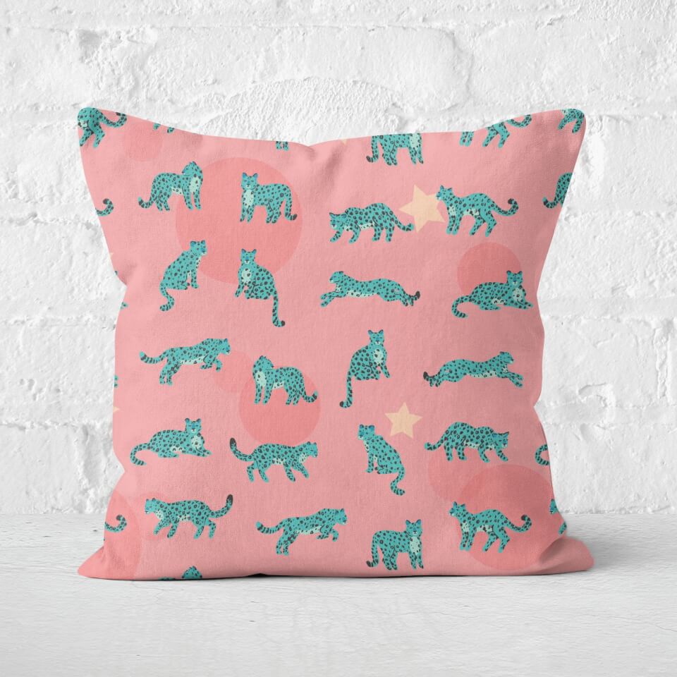 Cosmic Leopard Square Cushion 0