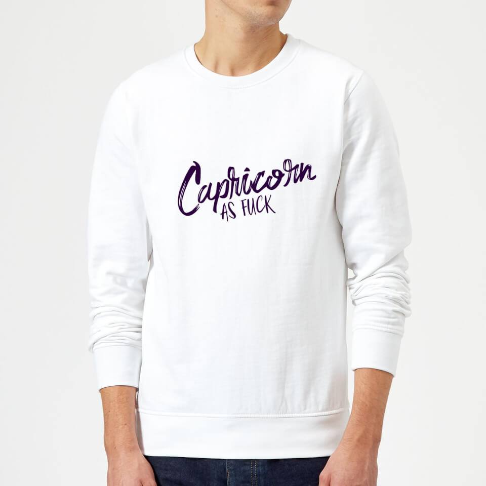 Capricorn As Fuck Sweatshirt - White