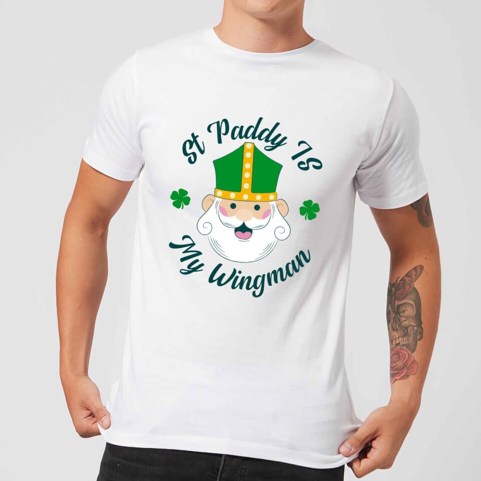 St Paddy Is My Wingman Men's T-Shirt - White