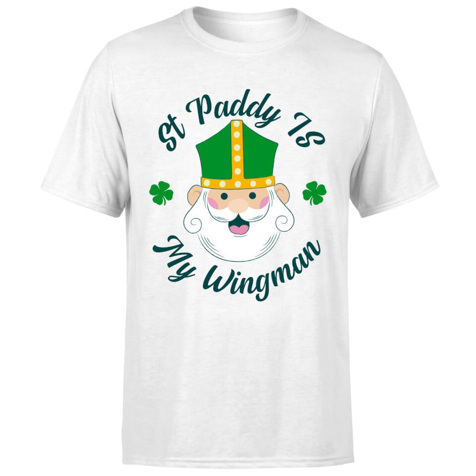 St Paddy Is My Wingman Men's T-Shirt - White 3