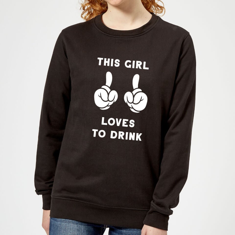 This Girl Loves To Drink Women's Sweatshirt - Black