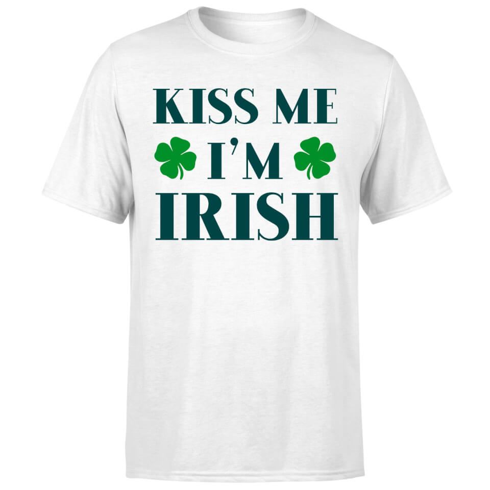 Kiss Me I'm Irish Men's T-Shirt - White 3