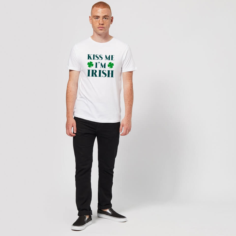 Kiss Me I'm Irish Men's T-Shirt - White 1