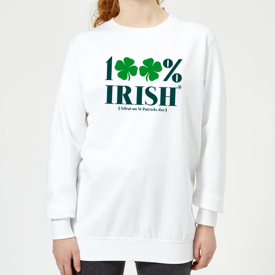 100% Irish* Women's Sweatshirt - White