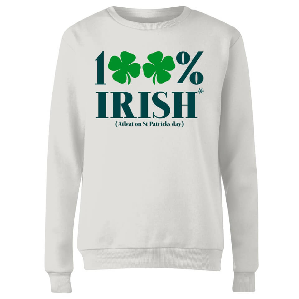100% Irish* Women's Sweatshirt - White 2