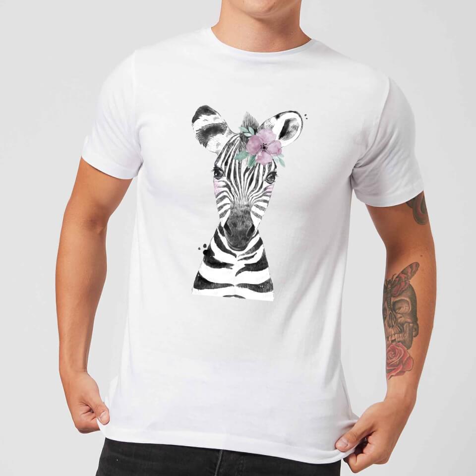 Floral Zebra Men's T-Shirt - White