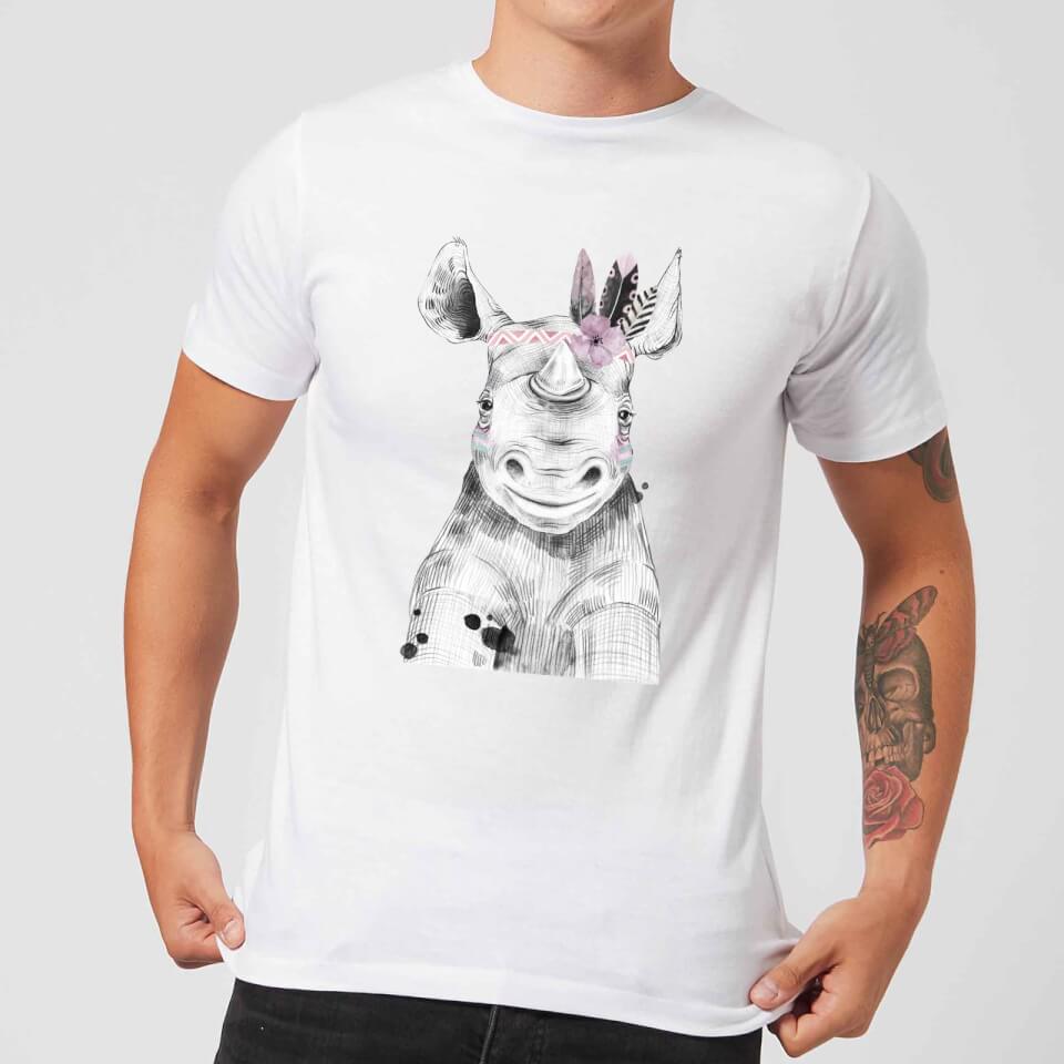Indie Rhino Men's T-Shirt - White