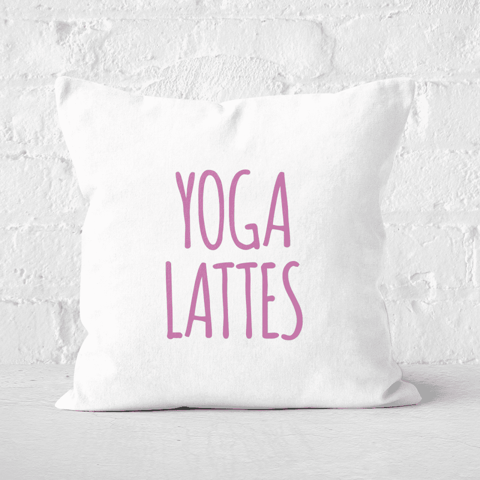 Yoga Lattes Square Cushion