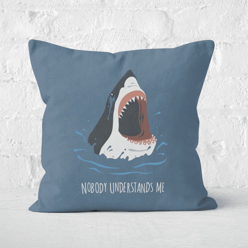 Sharks Nobody Understands Me Square Cushion