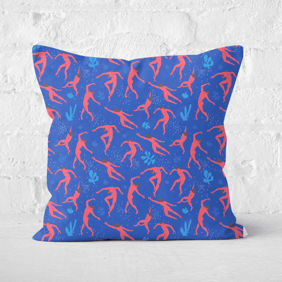 Pressed Flowers Cool Tone Dancers Square Cushion