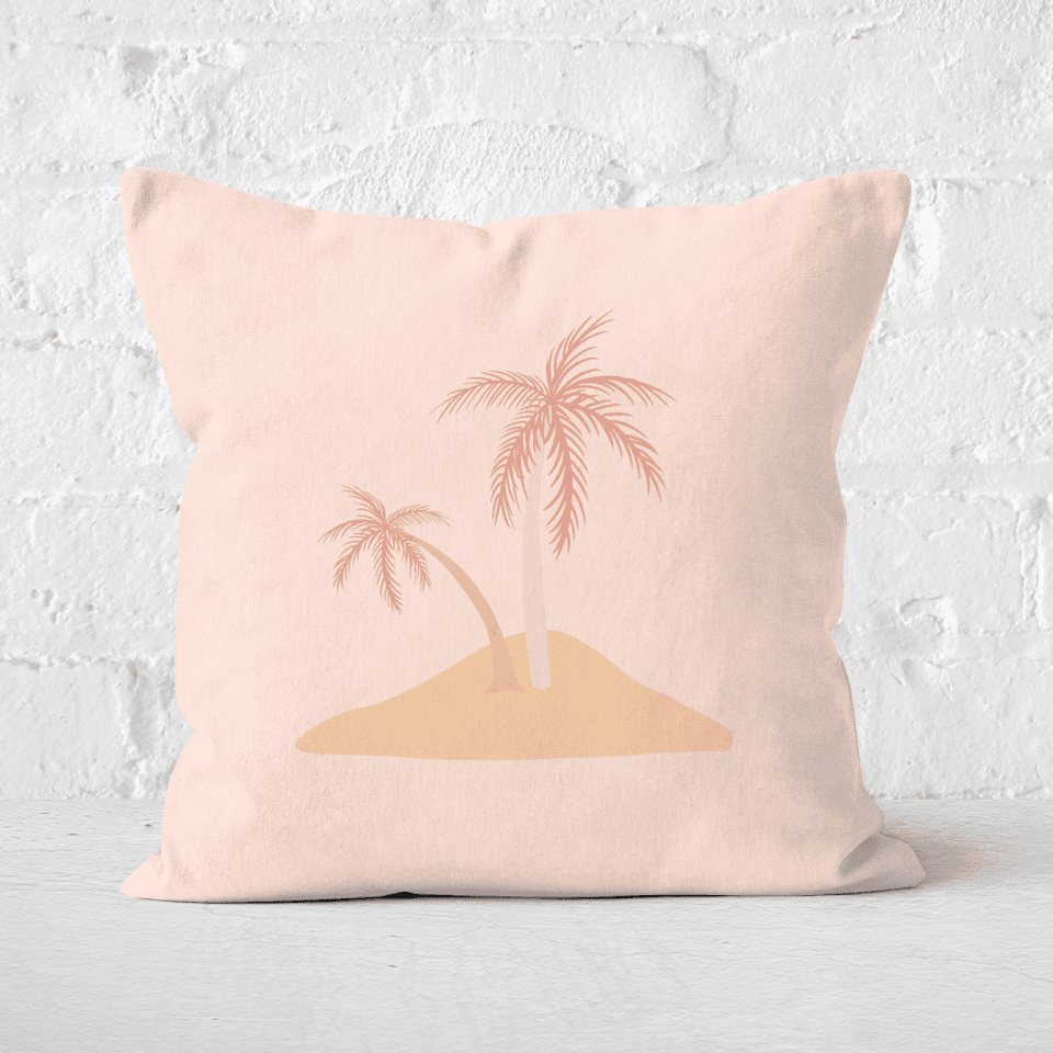 Pressed Flowers Dessert Island Square Cushion