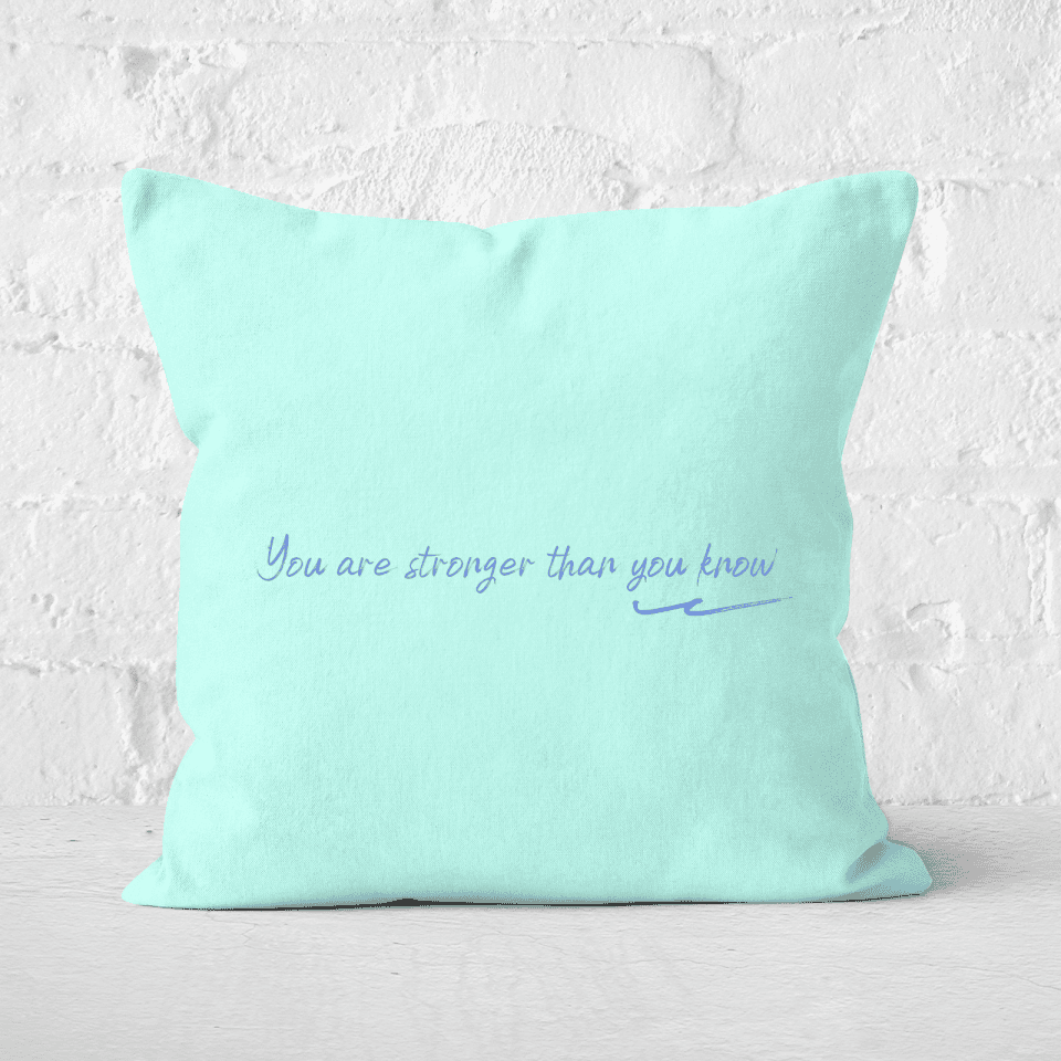 Pressed Flowers You Are Stronger Than You Know Square Cushion