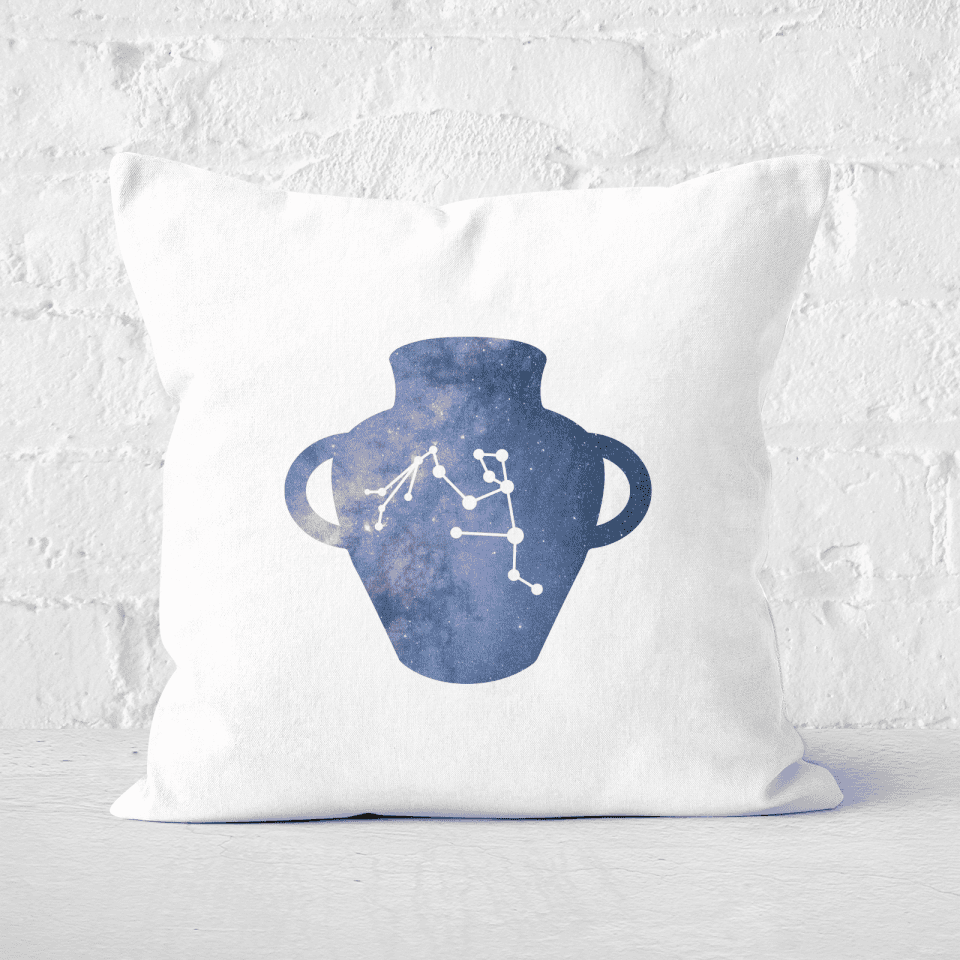 Pressed Flowers Aquarius Square Cushion