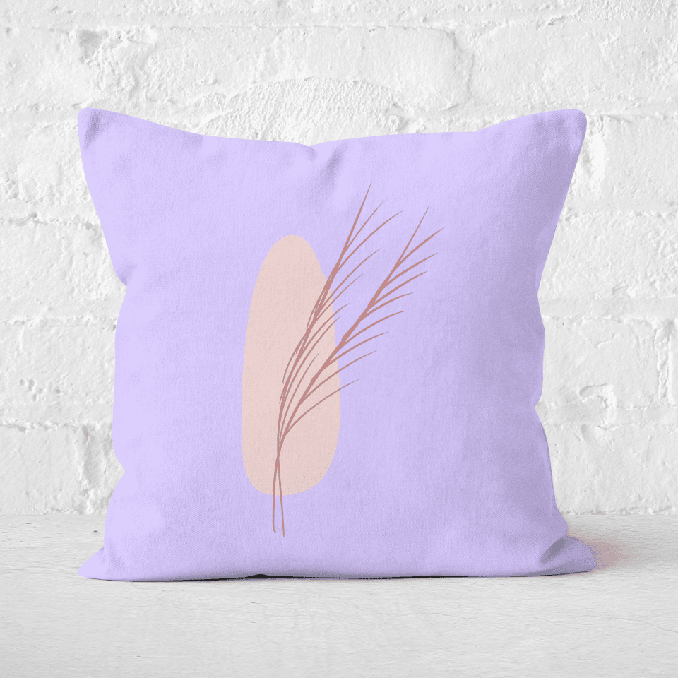Pressed Flowers Abstract Leaf Square Cushion