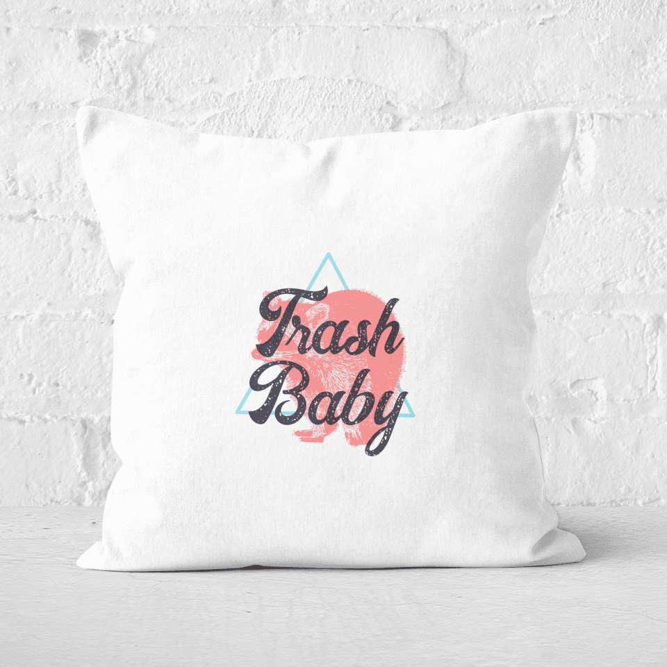 Pressed Flowers Trash Baby Square Cushion
