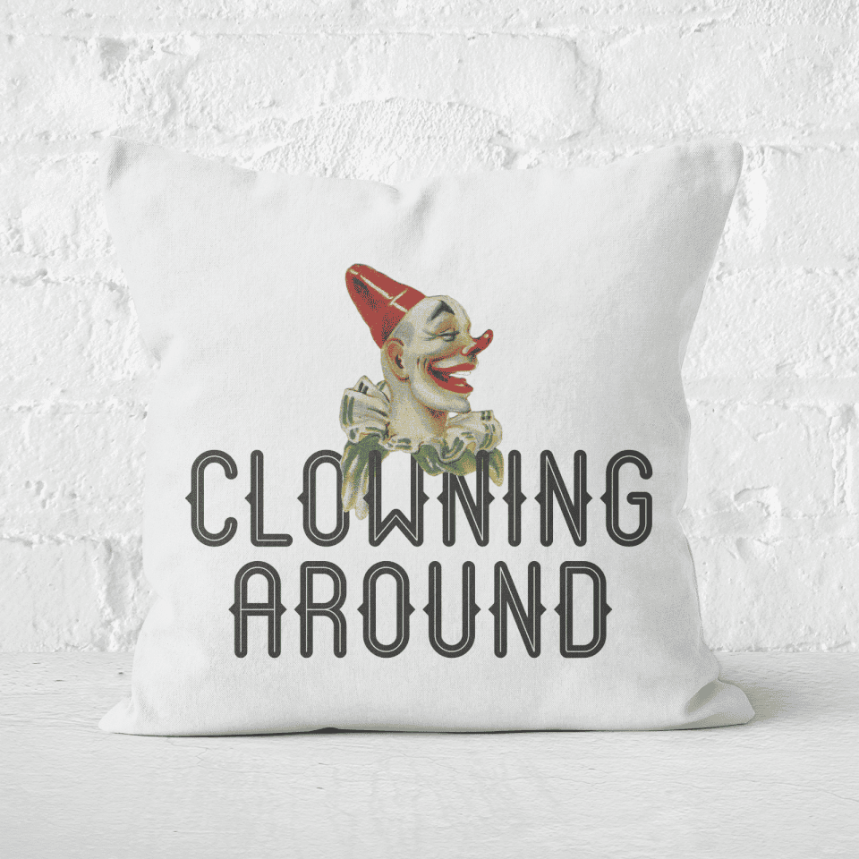 Pressed Flowers Clowning Around Square Cushion