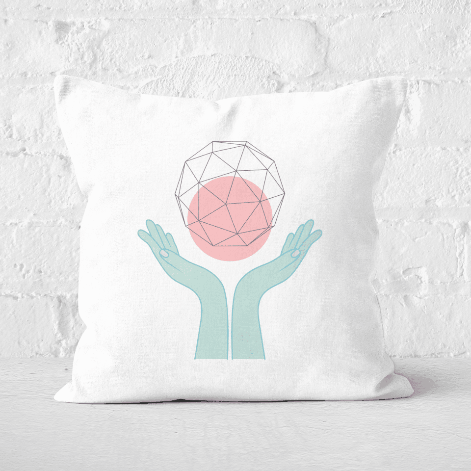 Pressed Flowers Enlightenment Square Cushion
