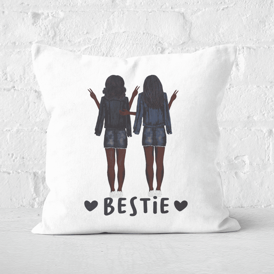 Pressed Flowers Bestie Square Cushion