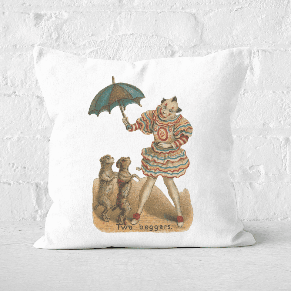 Pressed Flowers Two Beggars Square Cushion