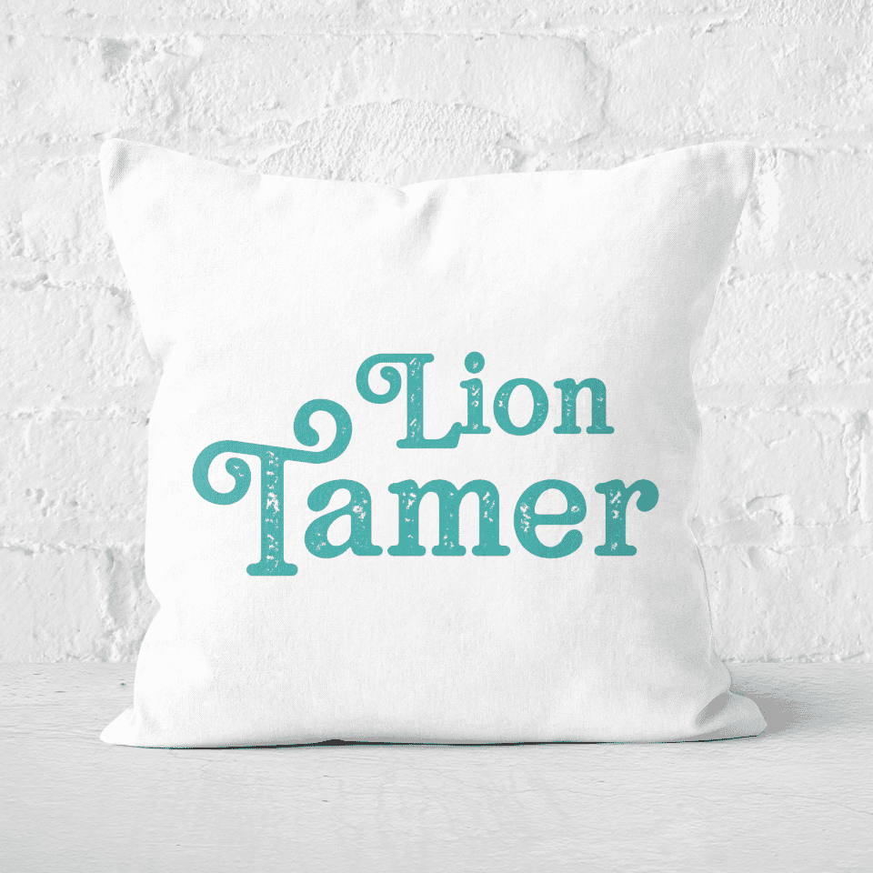 Pressed Flowers Lion Tamer Square Cushion