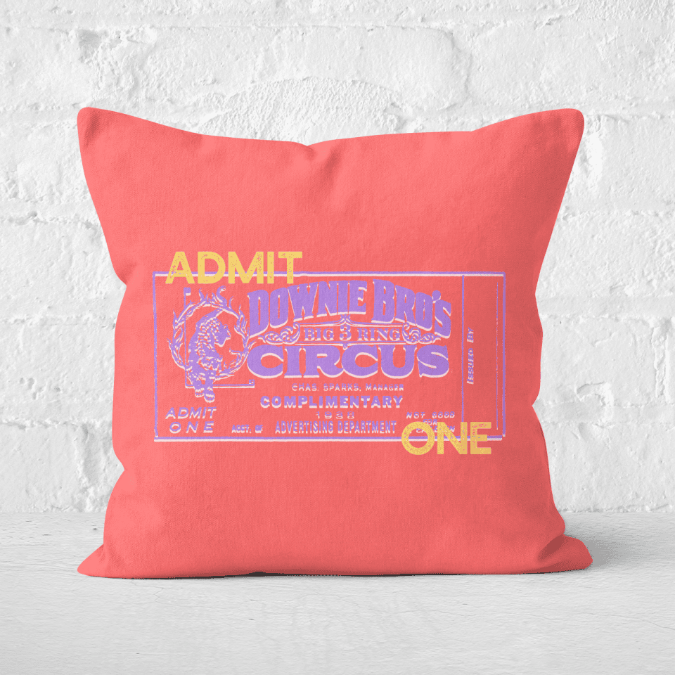 Pressed Flowers Circus Admittance Square Cushion