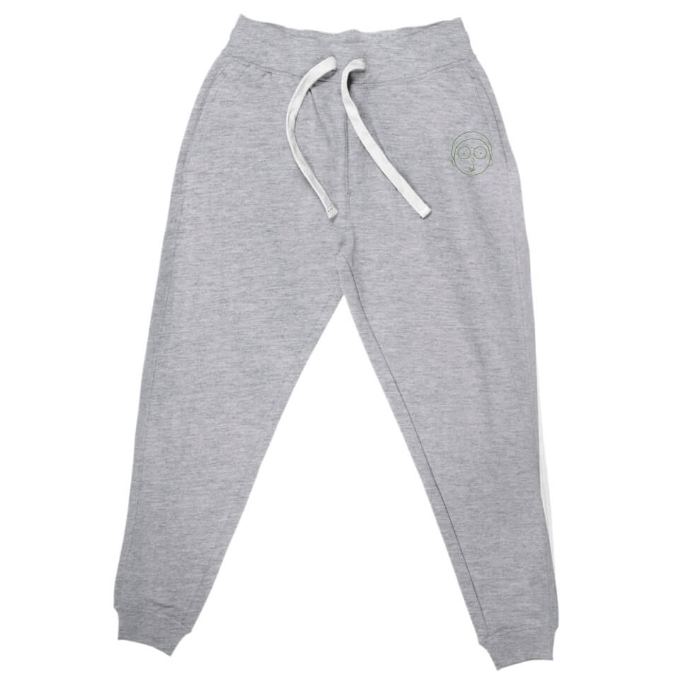 Rick and Morty Morty Embroidered Unisex Joggers - Grey