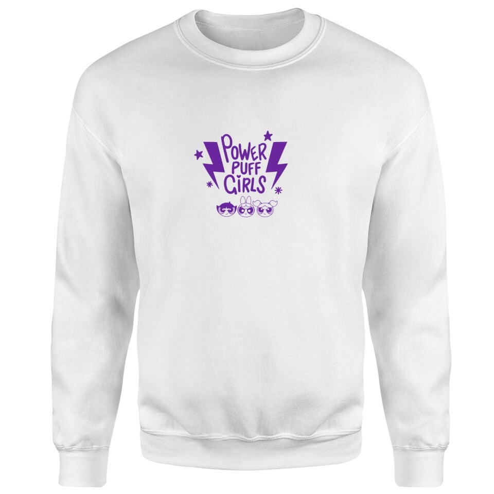 The Powerpuff Girls Thunderbolts Sweatshirt - White