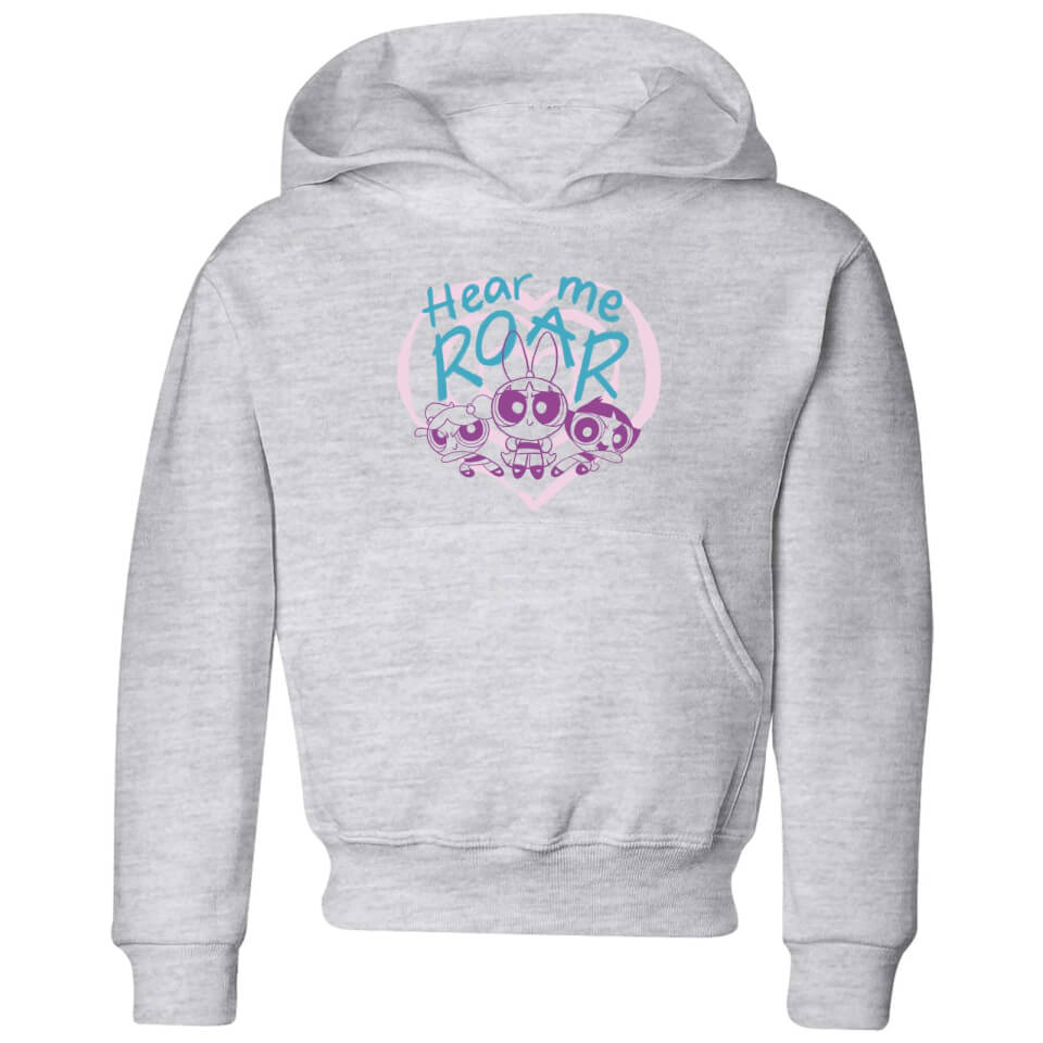 The Powerpuff Girls Hear Me Roar Kids' Hoodie - Grey