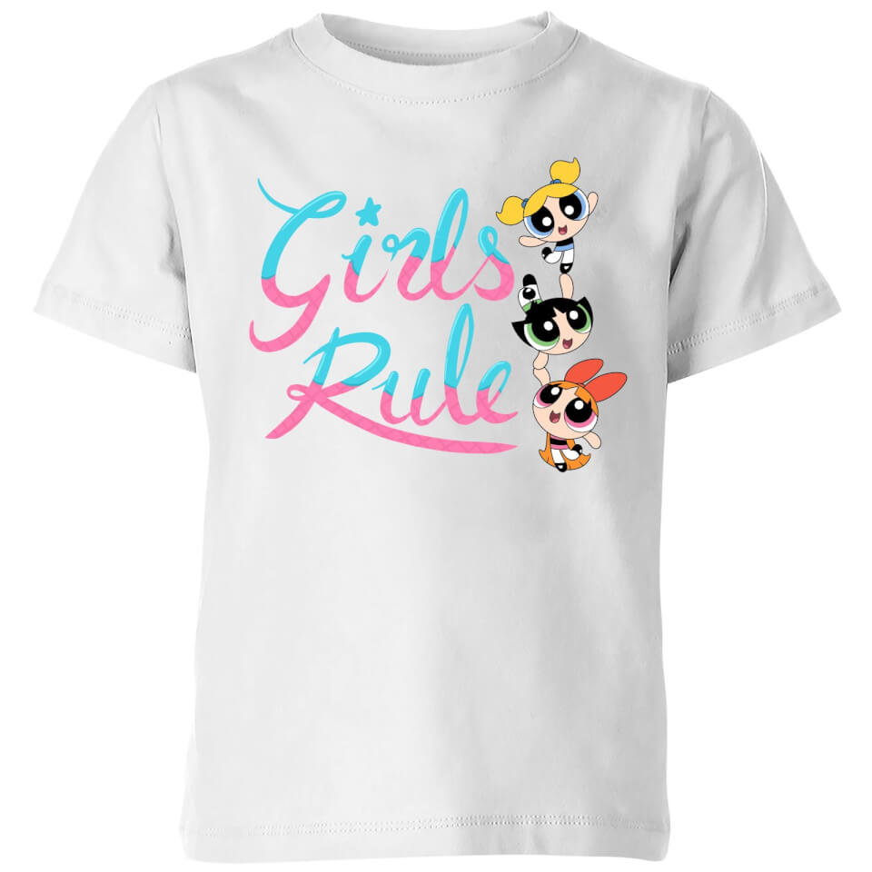 The Powerpuff Girls Girls Rule Kids' T-Shirt - White