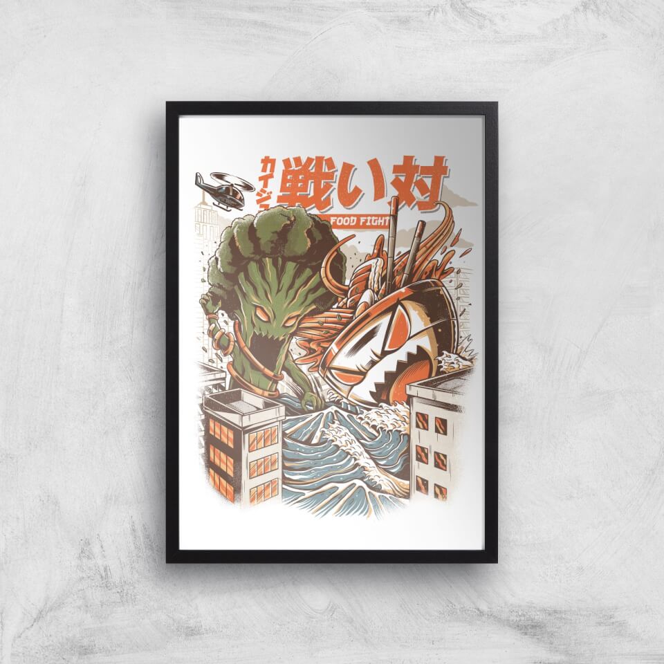 Ilustrata Brocco Vs Ramen Kaijus Giclee Art Print