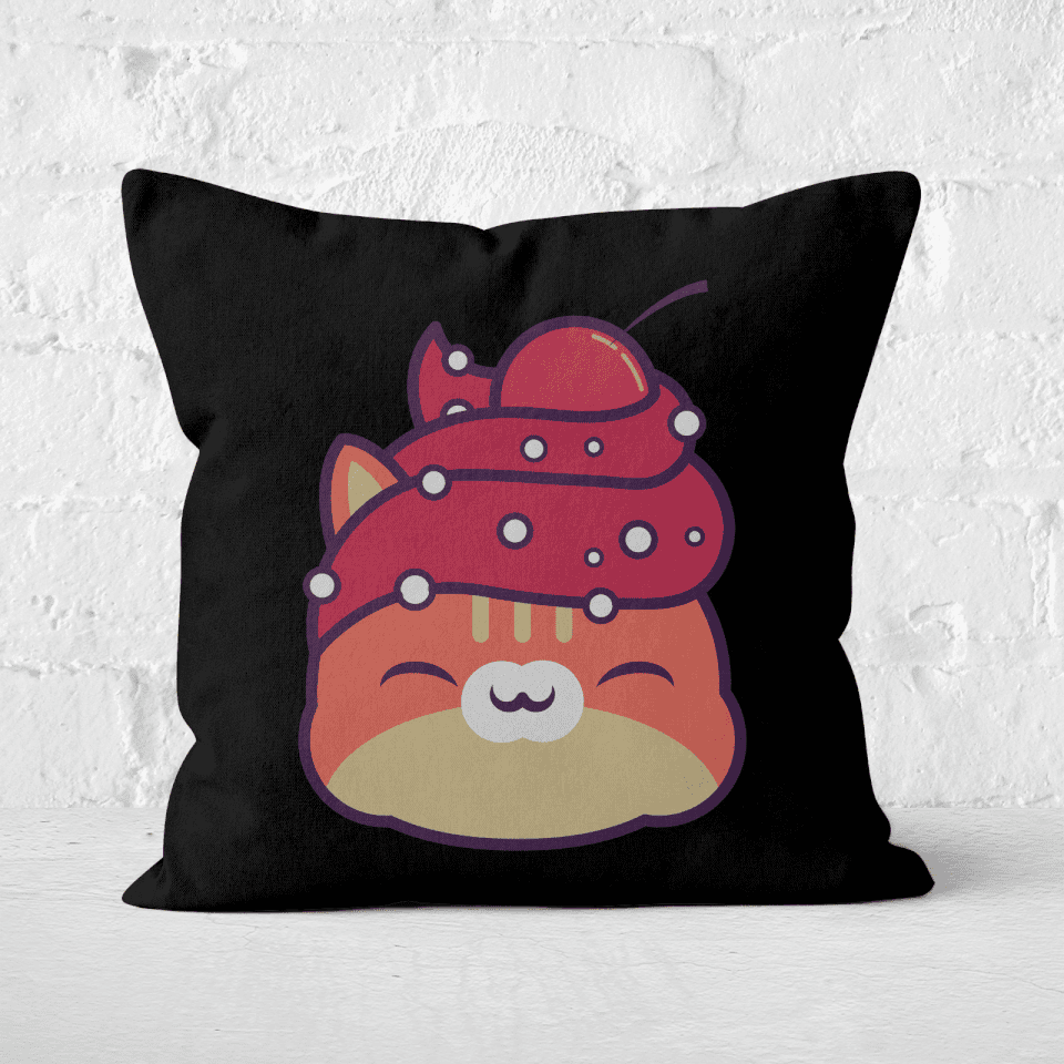 Cupcake Cat Square Cushion