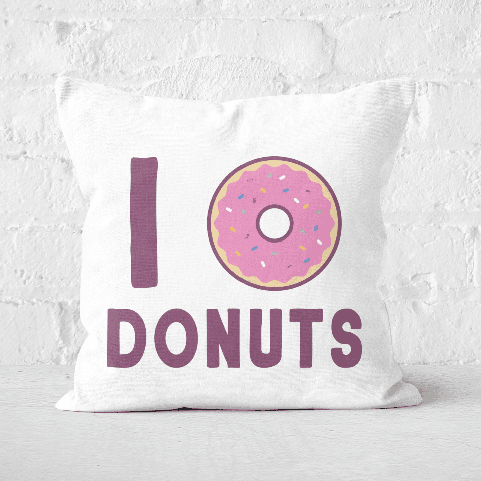 I Heart Donuts Square Cushion