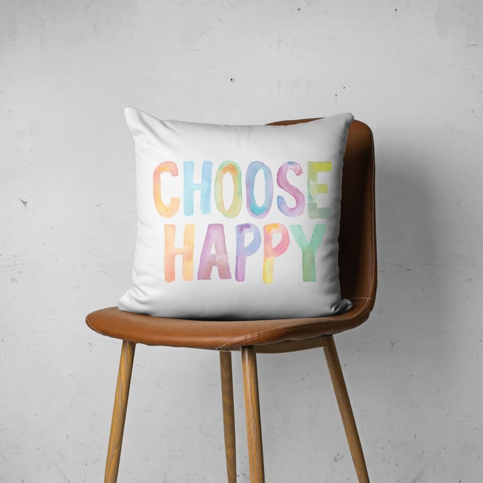 The Motivated Type Choose Happy Square Cushion 2