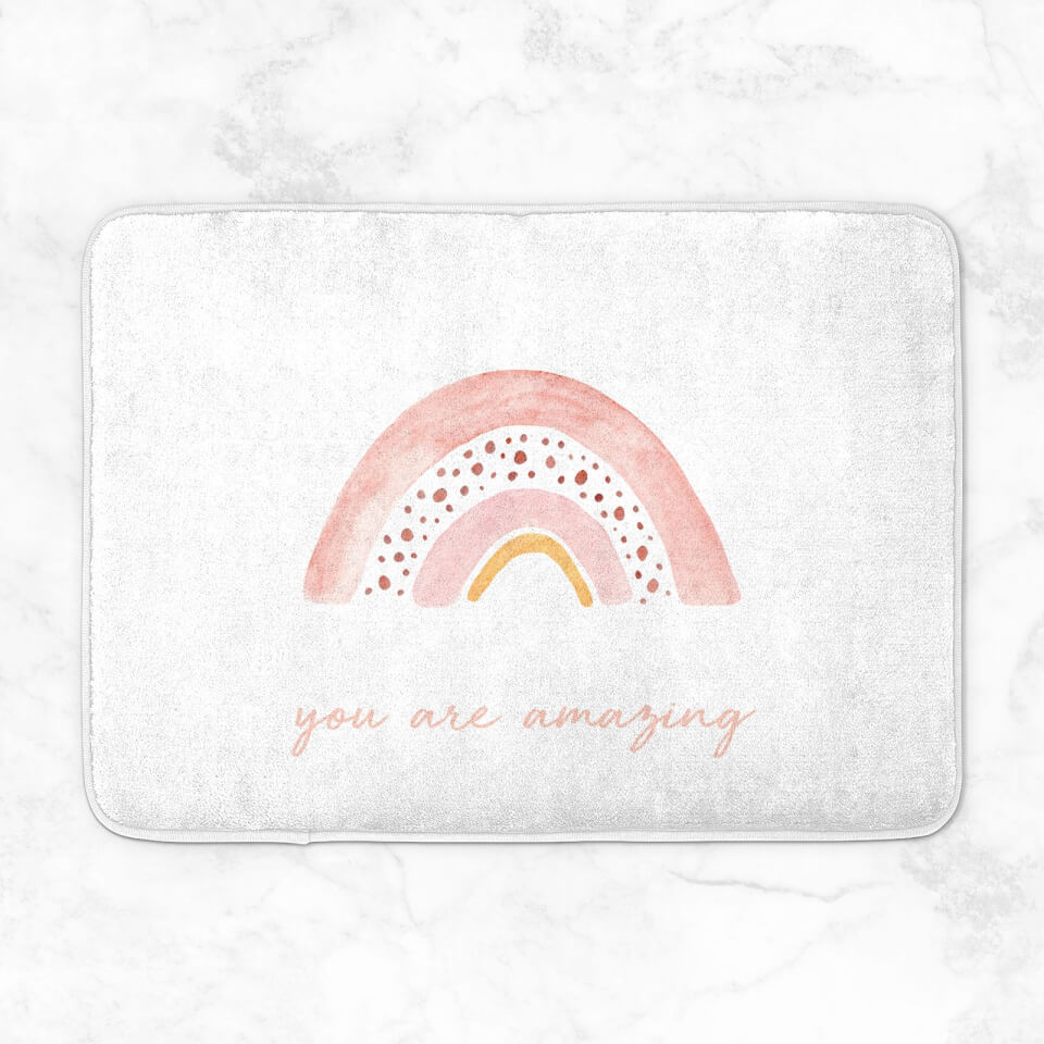 You Are Amazing Rainbow Bath Mat