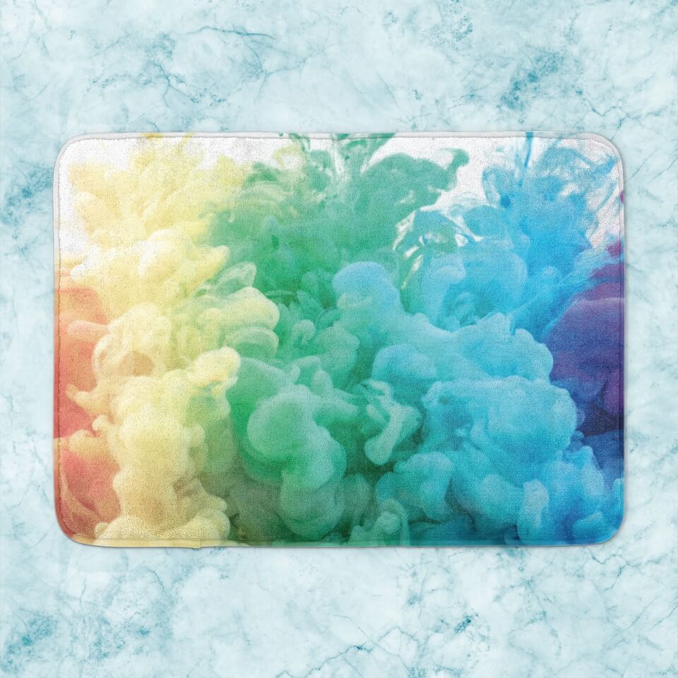 Rainbow Smoke Bath Mat