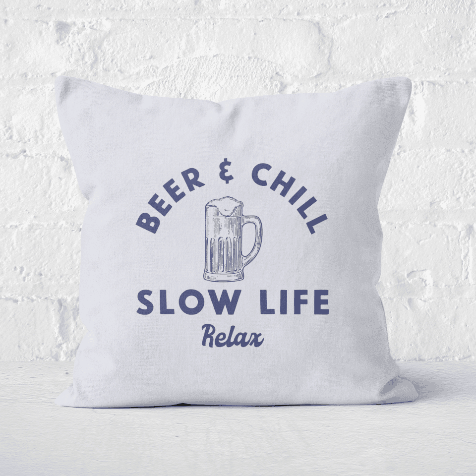Beer And Chill Square Cushion