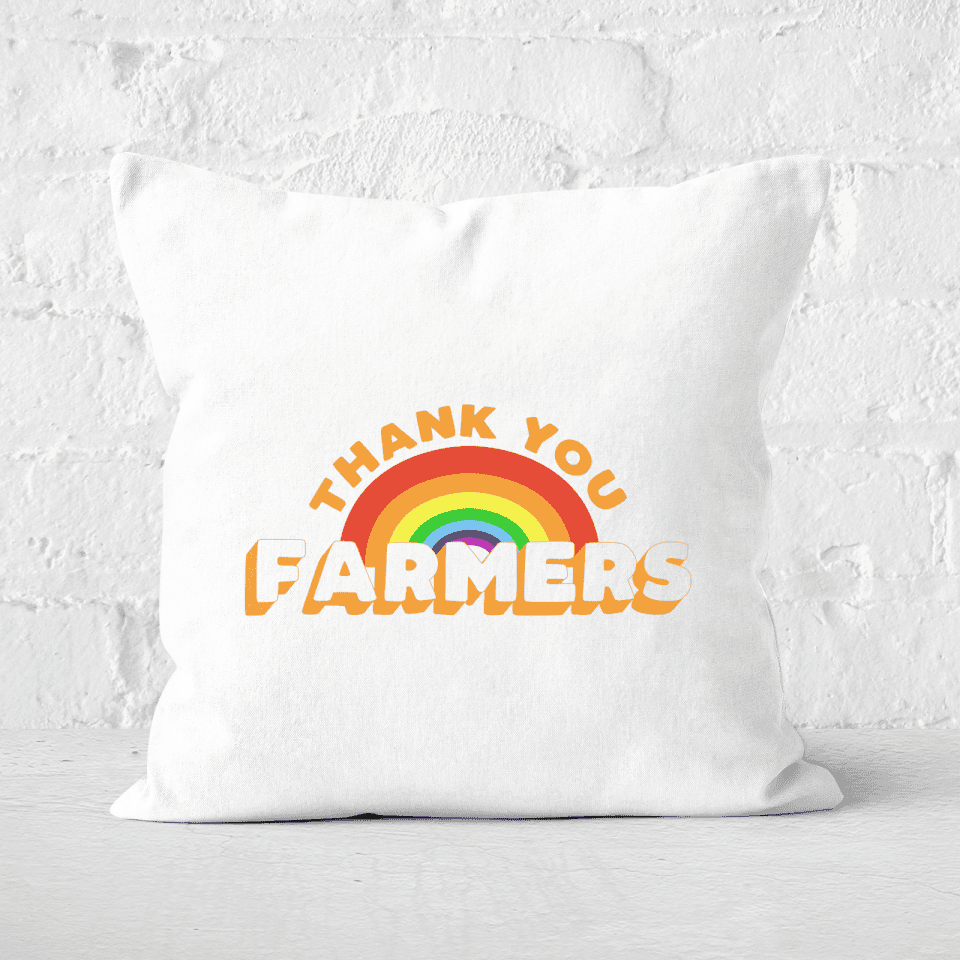 Thank You Farmers Square Cushion