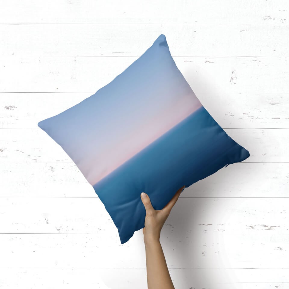 Sunset Cool Tones Square Cushion 1