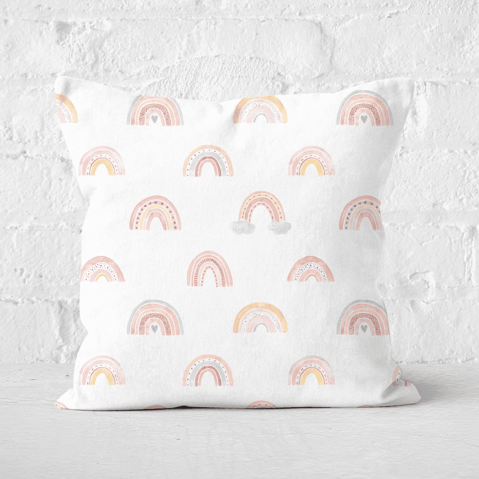 Rainbow Pattern Square Cushion