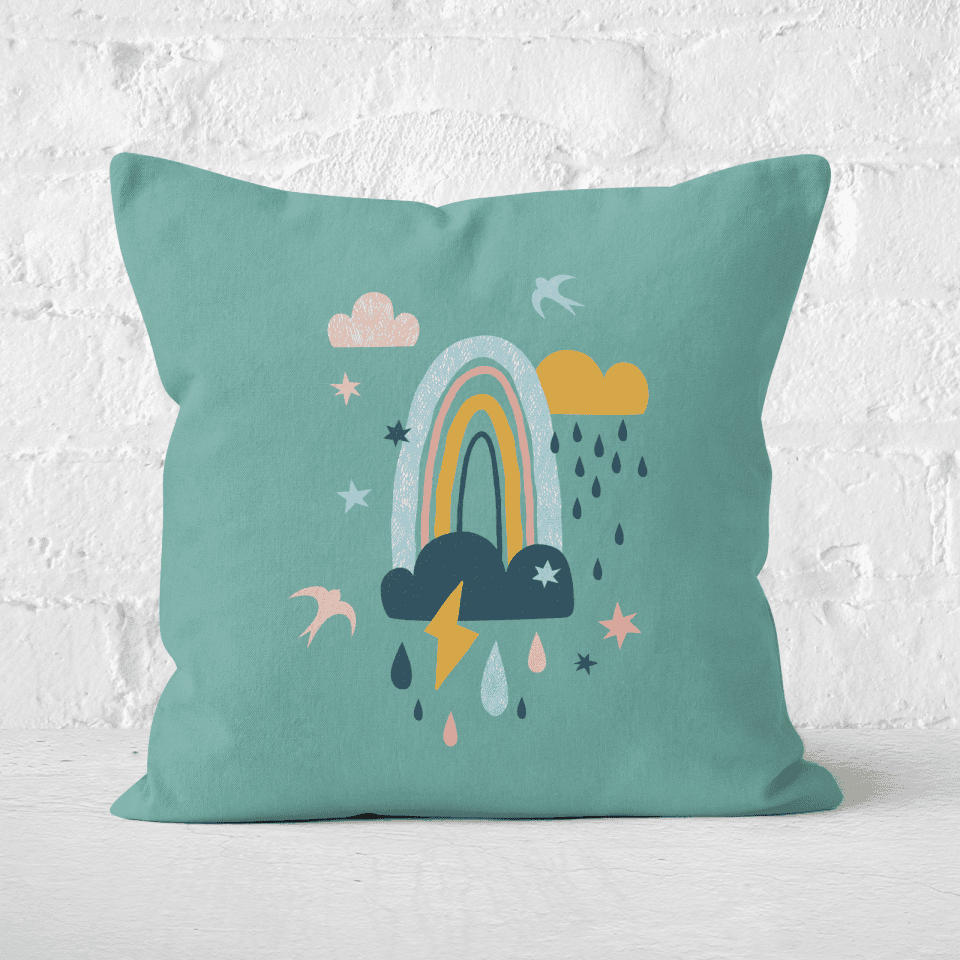 Rainbow Weather Square Cushion