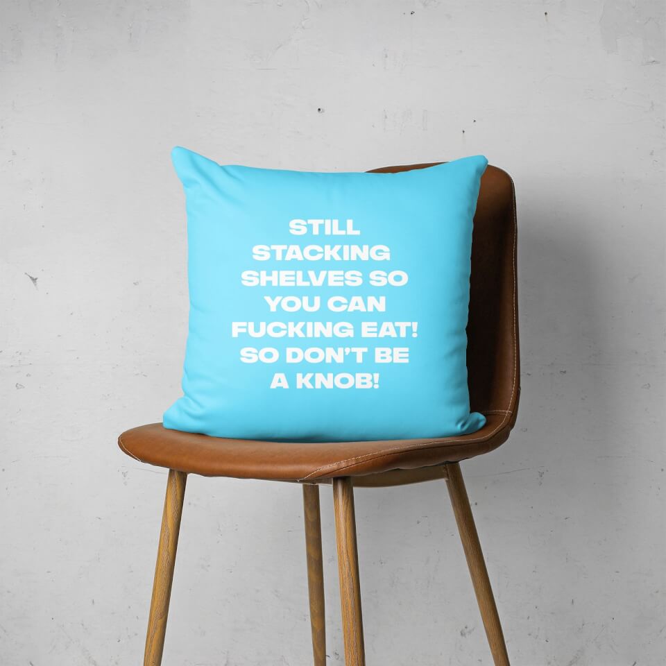 Still Stacking Shelves Square Cushion 2