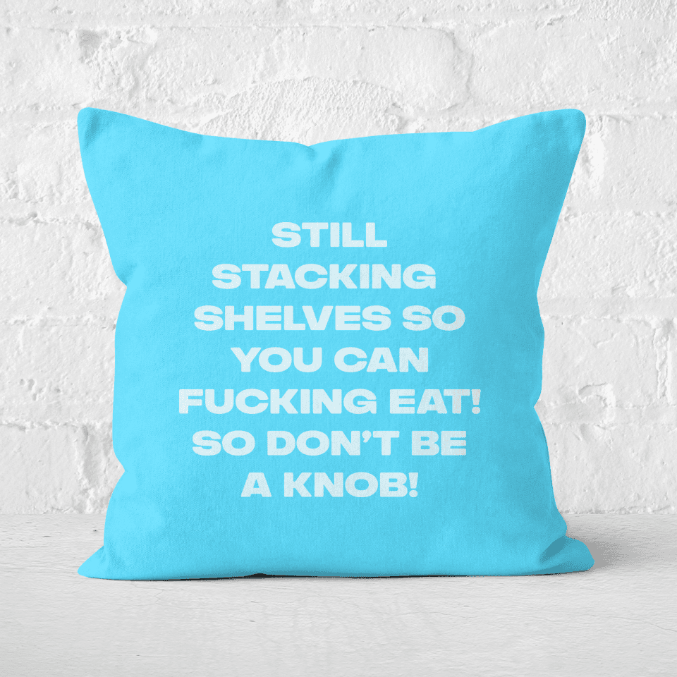 Still Stacking Shelves Square Cushion