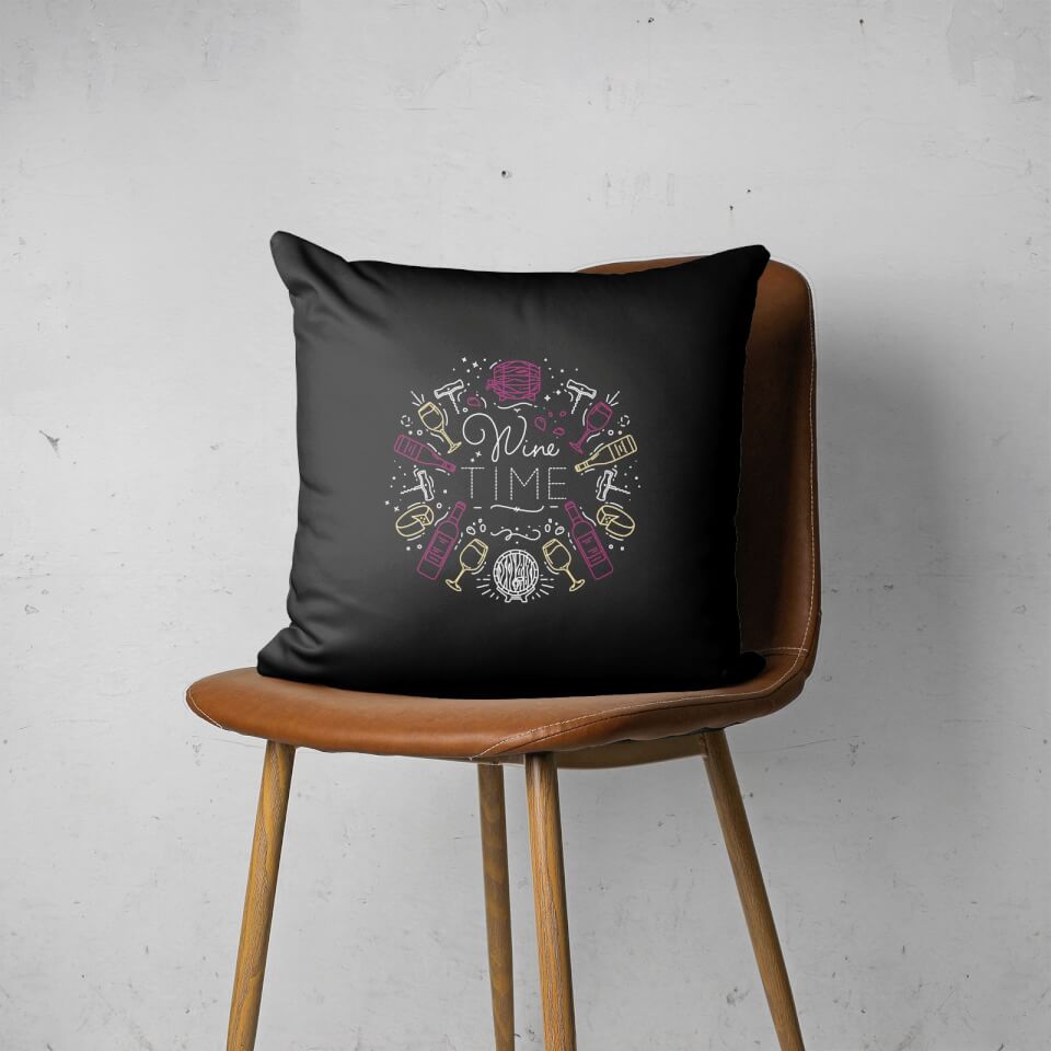 Wine Time Square Cushion 2