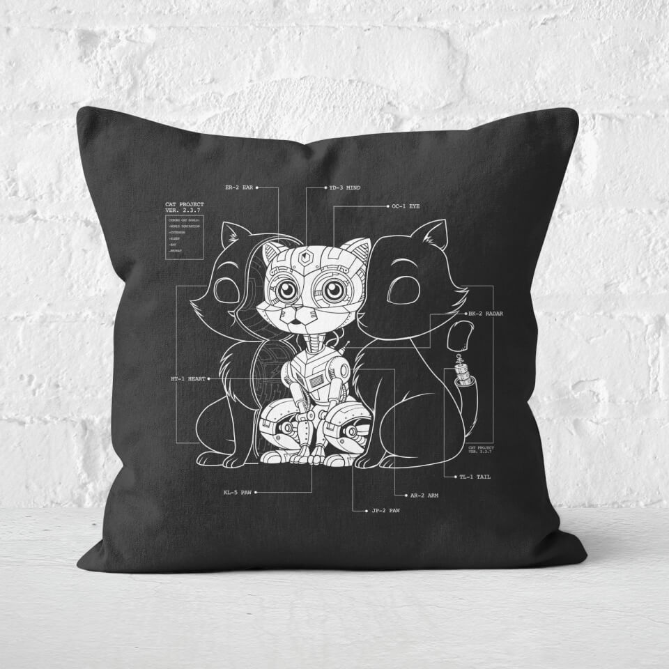Cat Inside Square Cushion