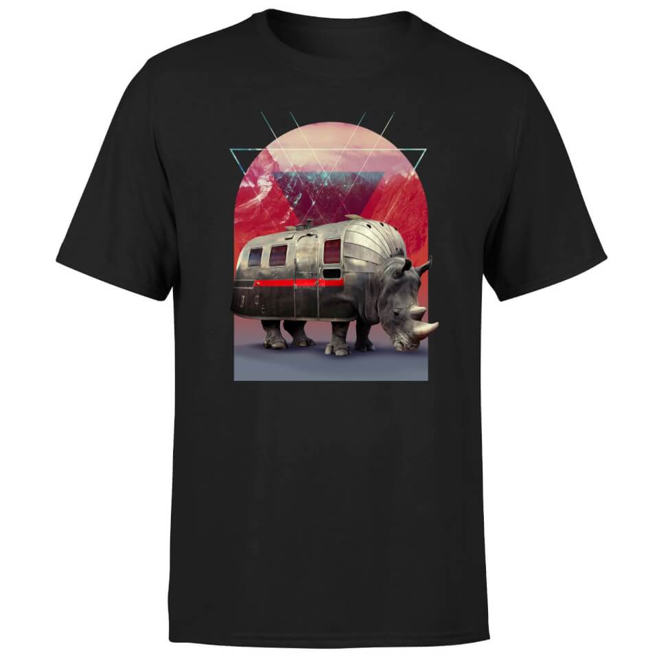 Ikiiki Rhino Men's T-Shirt - Black