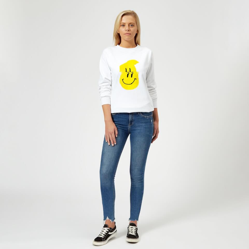 Ikiiki Smiley Women's Sweatshirt - White 1