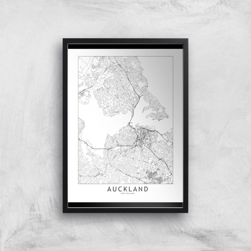 Auckland Light City Map Giclee Art Print
