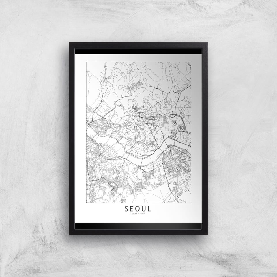 Seoul Light City Map Giclee Art Print